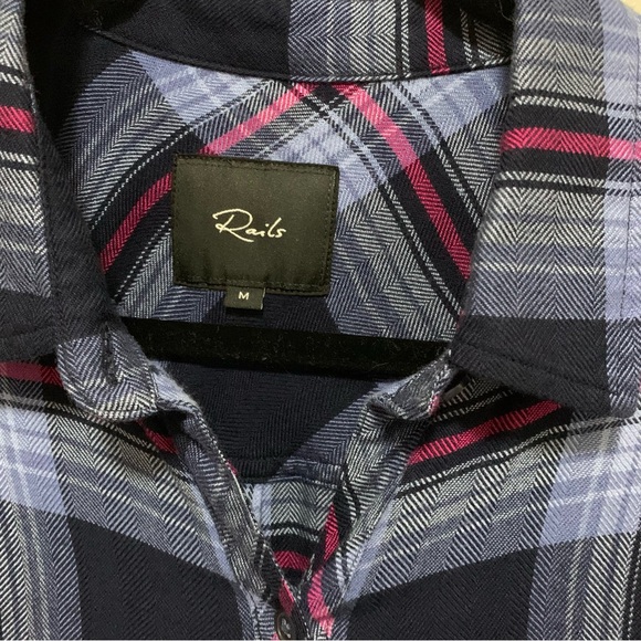 Rails, Hunter dusk plaid LS top, size medium - Picture 4 of 7